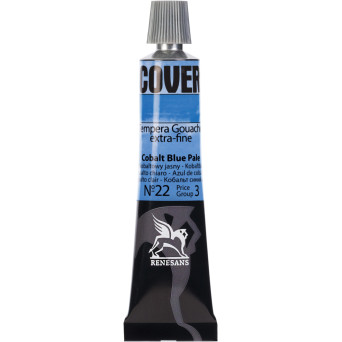 Farba Tempera Cover - Renesans - 22, błękit kobaltowy jasny, 20 ml