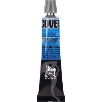 Farba Tempera Cover - Renesans - 23, błękit kobaltowy ciemny, 20 ml
