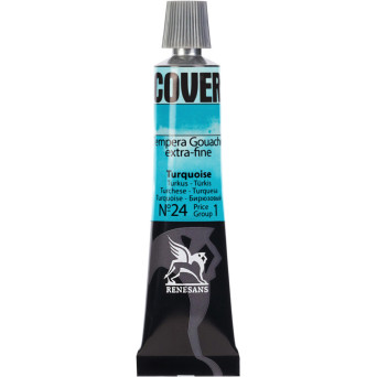 Farba Tempera Cover - Renesans - 24, turkus, 20 ml