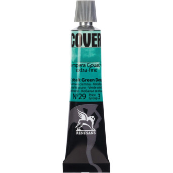 Tempera Gouache Cover - Renesans - 29, Cobalt Green Deep, 20 ml