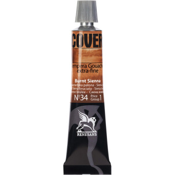 Farba Tempera Cover - Renesans - 34, ziemia sieneńska palona, 20 ml
