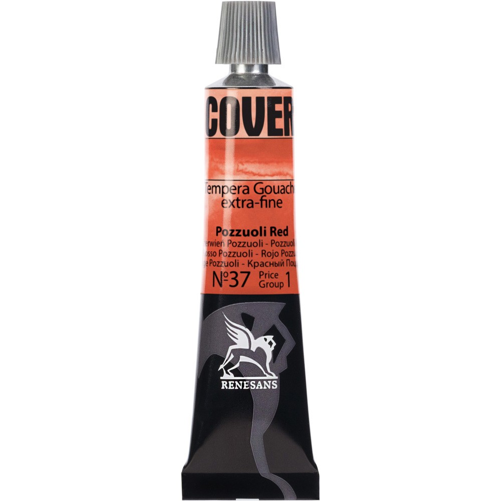 Tempera Gouache Cover - Renesans - 37, Pozzuoli Red, 20 ml