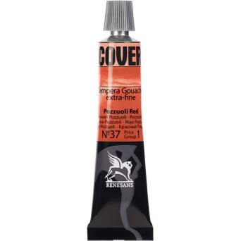 Farba Tempera Cover - Renesans - 37, czerwień pozzuoli, 20 ml