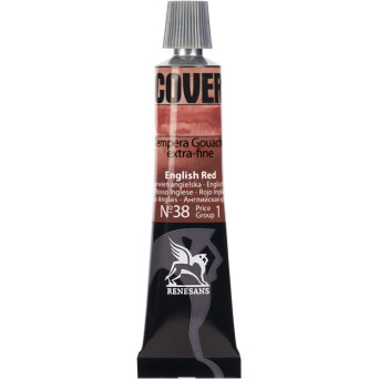 Farba Tempera Cover - Renesans - 38, czerwień angielska, 20 ml