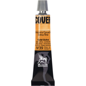 Tempera Gouache Cover - Renesans - 39, Gold Ochre, 20 ml