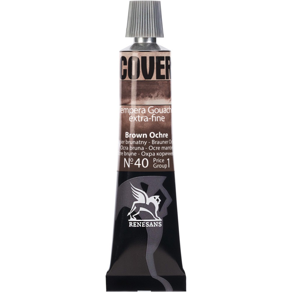 Farba Tempera Cover - Renesans - 40, ugier brunatny, 20 ml