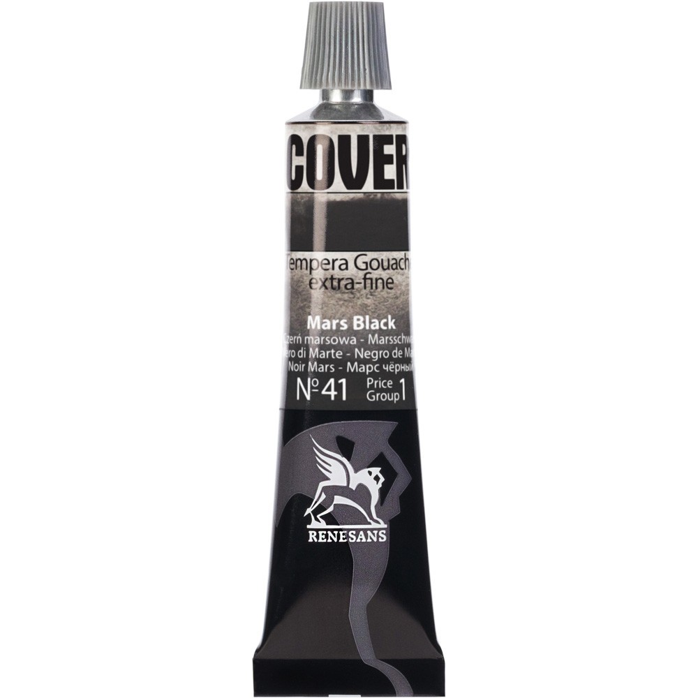 Farba Tempera Cover - Renesans - 41, czerń marsowa, 20 ml