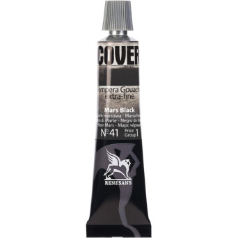Farba Tempera Cover - Renesans - 41, czerń marsowa, 20 ml