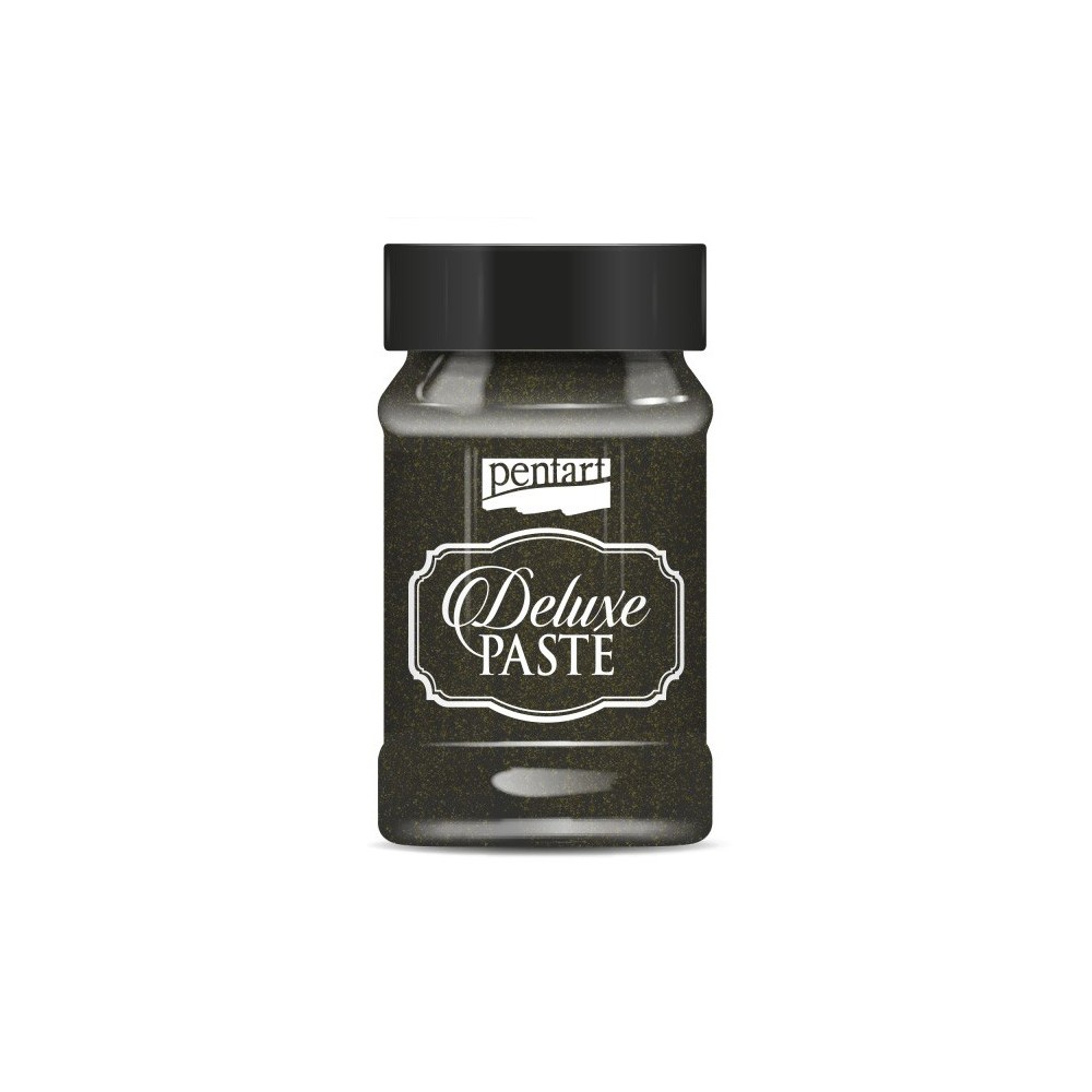 Pasta strukturalna Deluxe - Pentart - czarno-złota, 100 ml