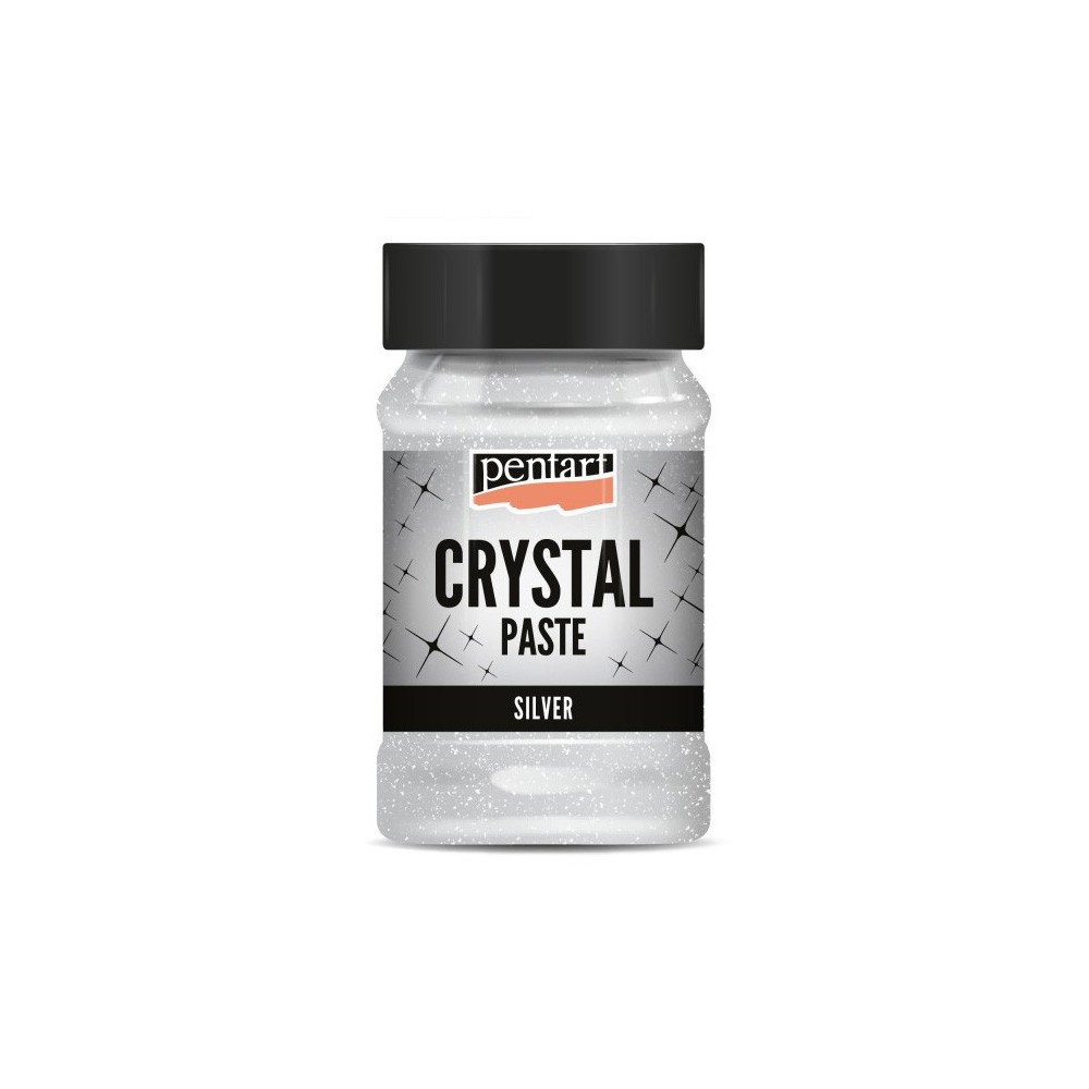 Pasta strukturalna Crystal - Pentart - srebrna, 100 ml