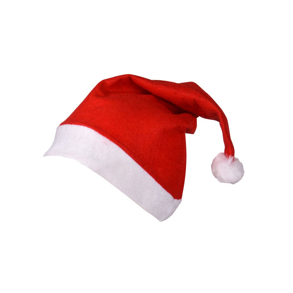 Santa hat with pompom - red, 40 cm