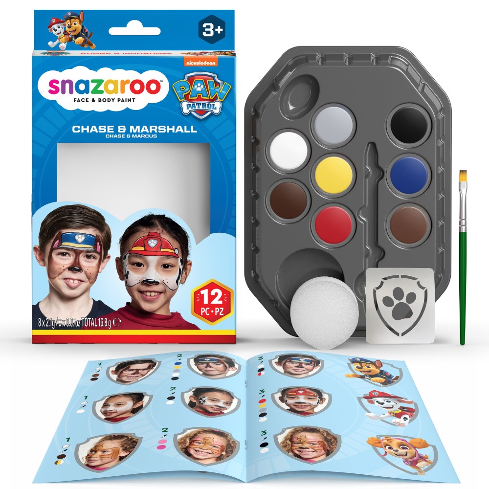 Face paint kit Chase & Marshal - Snazaroo - 12 pcs.