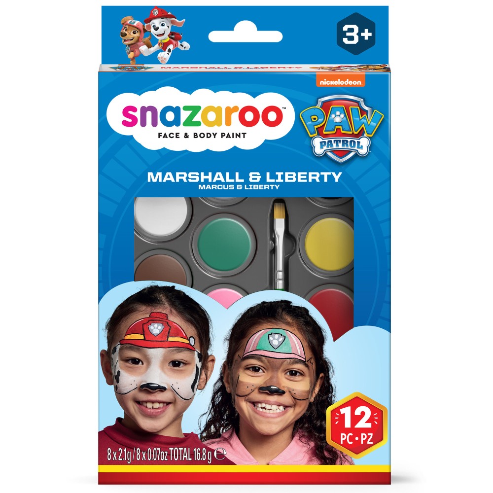 Zestaw do malowania twarzy Marshall i Liberty - Snazaroo - 12 szt.