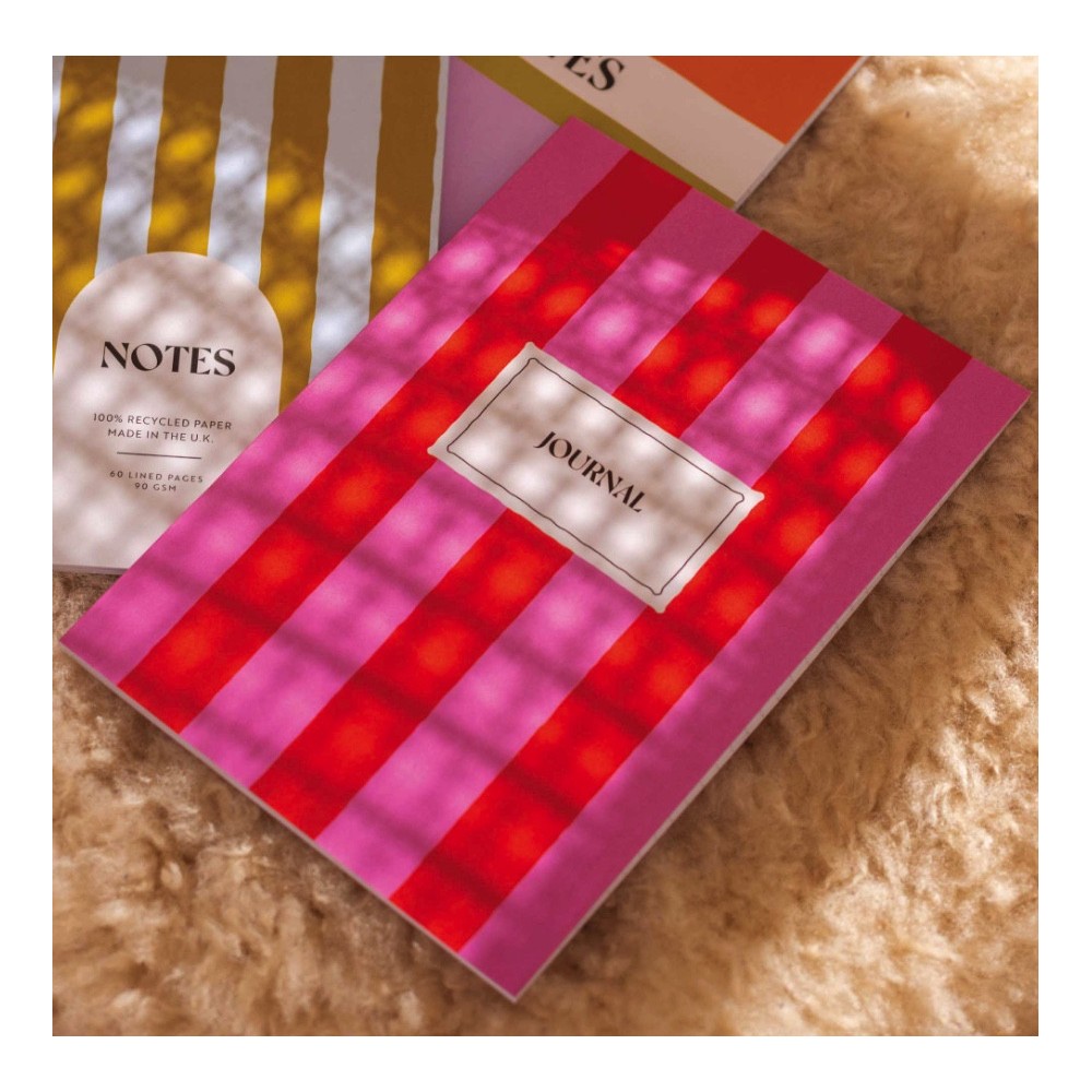 Notebook Hot Pink Stripe A5 - Once Upon a Tuesday - ruled, softcover, 100 g, 60 pages