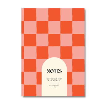 Notebook Peach & Cherry A5 - Once Upon a Tuesday - ruled, softcover, 100 g, 60 pages