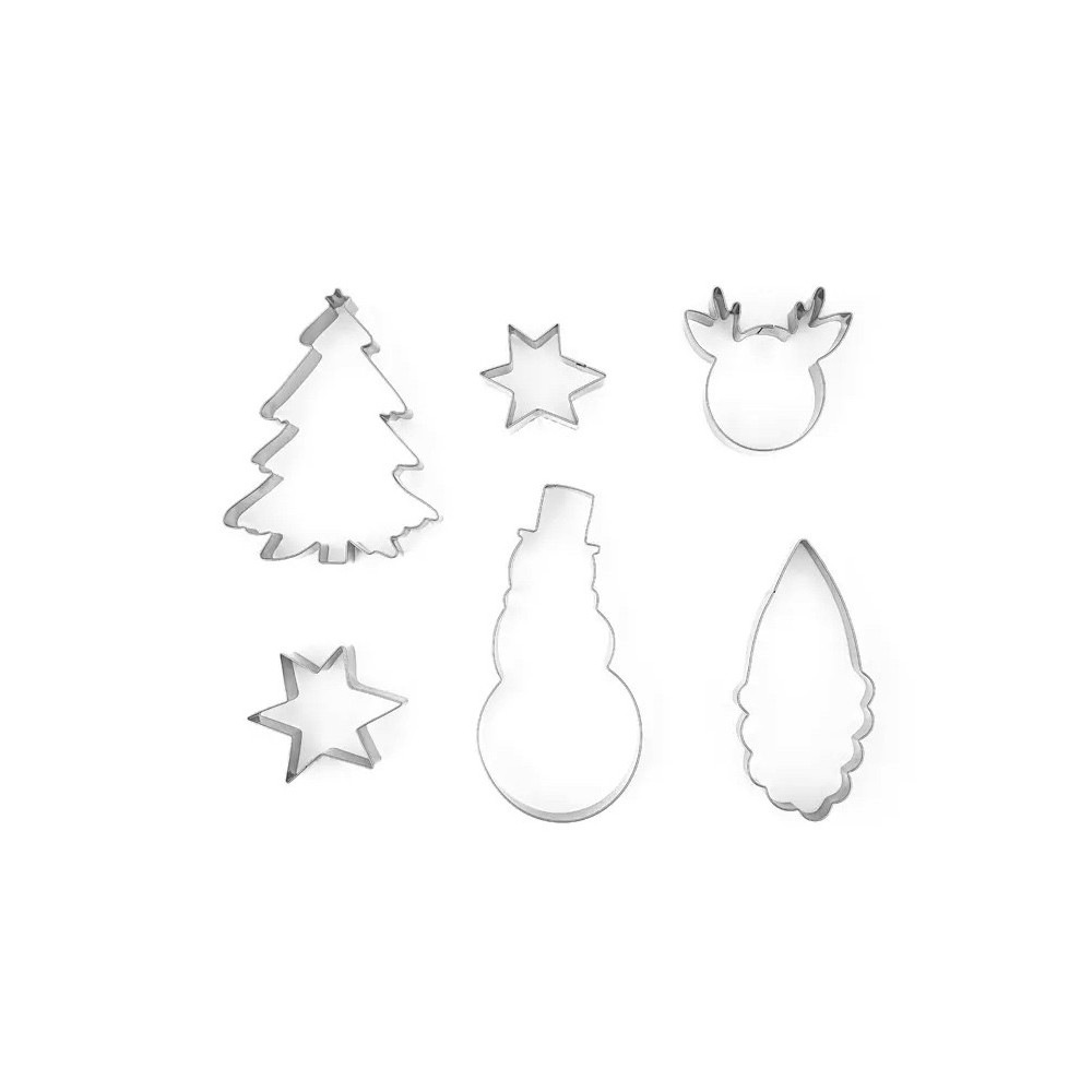Zestaw foremek do glinek i mas plastycznych Merry Christmas - 6 szt.