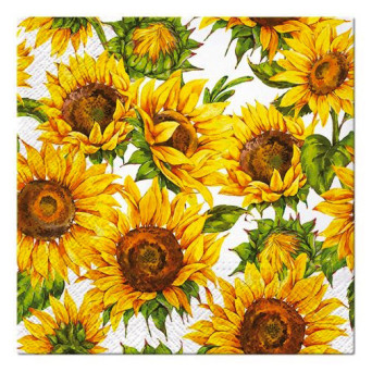 Serwetki ozdobne - Paw - Dancing Sunflowers, 20 szt.