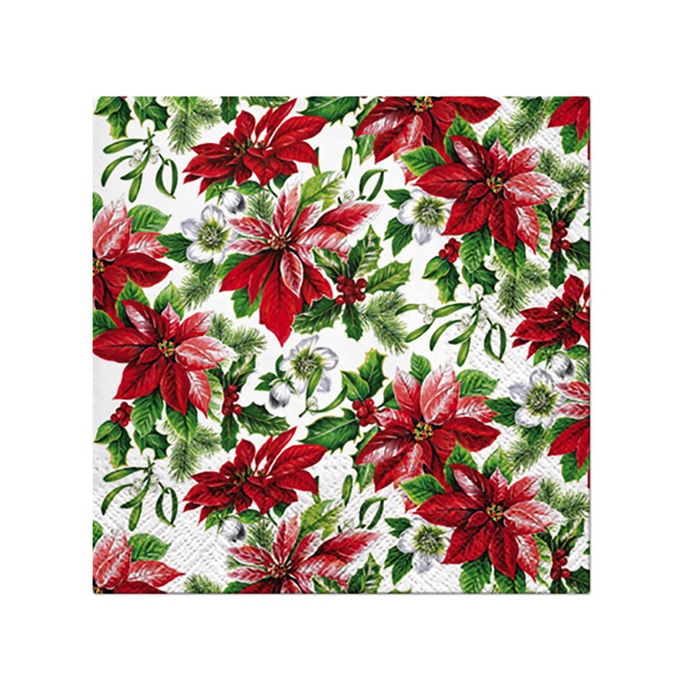 Decorative napkins - Paw - Glory Poinsettia, 20 pcs.
