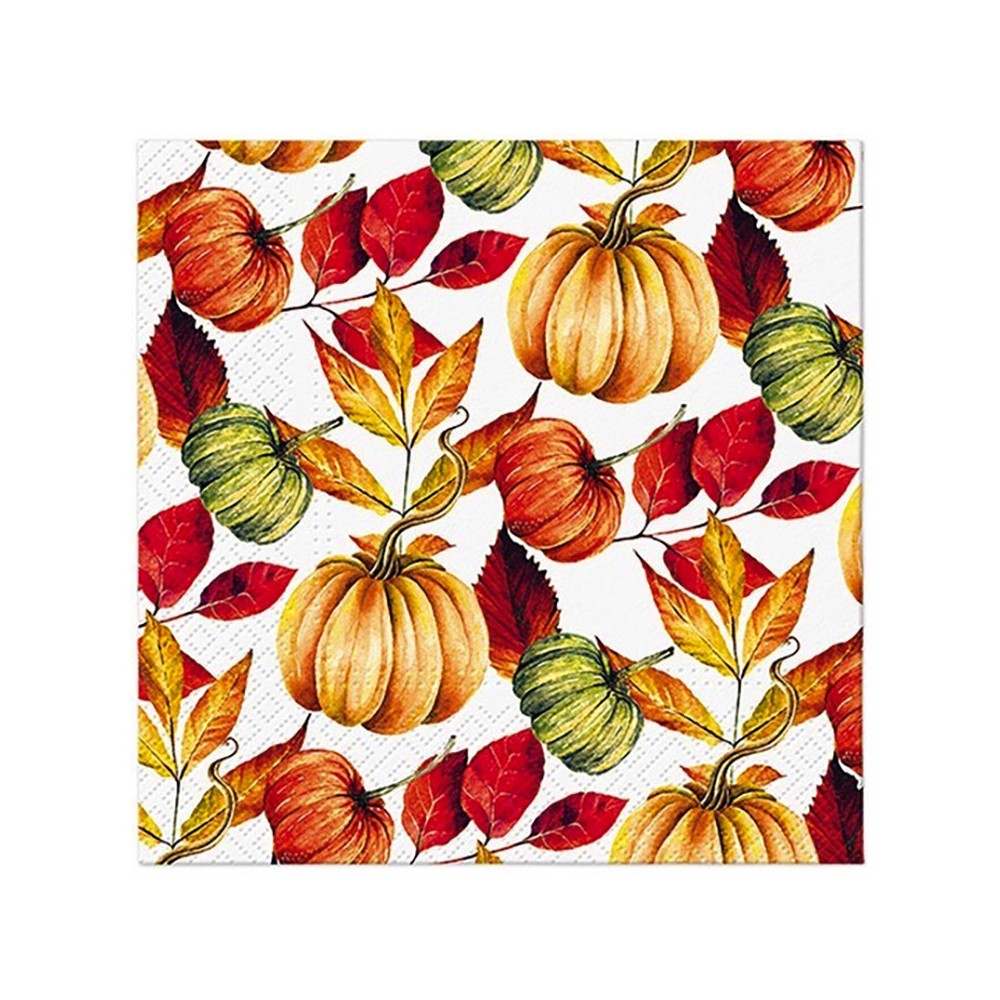 Decorative napkins - Paw - Pumpkin Pattern, 20 pcs.