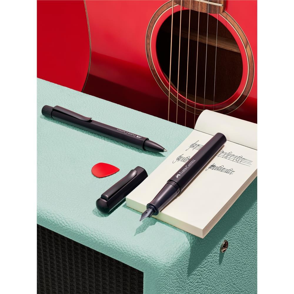 Zestaw prezentowy Hexo pióro wieczne i długopis - Faber-Castell - Matt Black