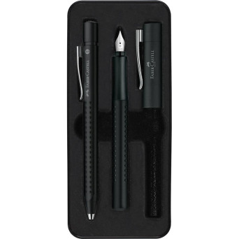 Zestaw prezentowy Grip 2011, pióro wieczne i długopis - Faber-Castell - Black