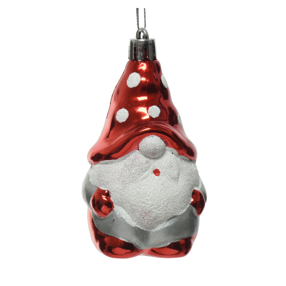 Shatterproof pendant Santa Claus - 4,5 x 8,5 cm, 2 pcs.