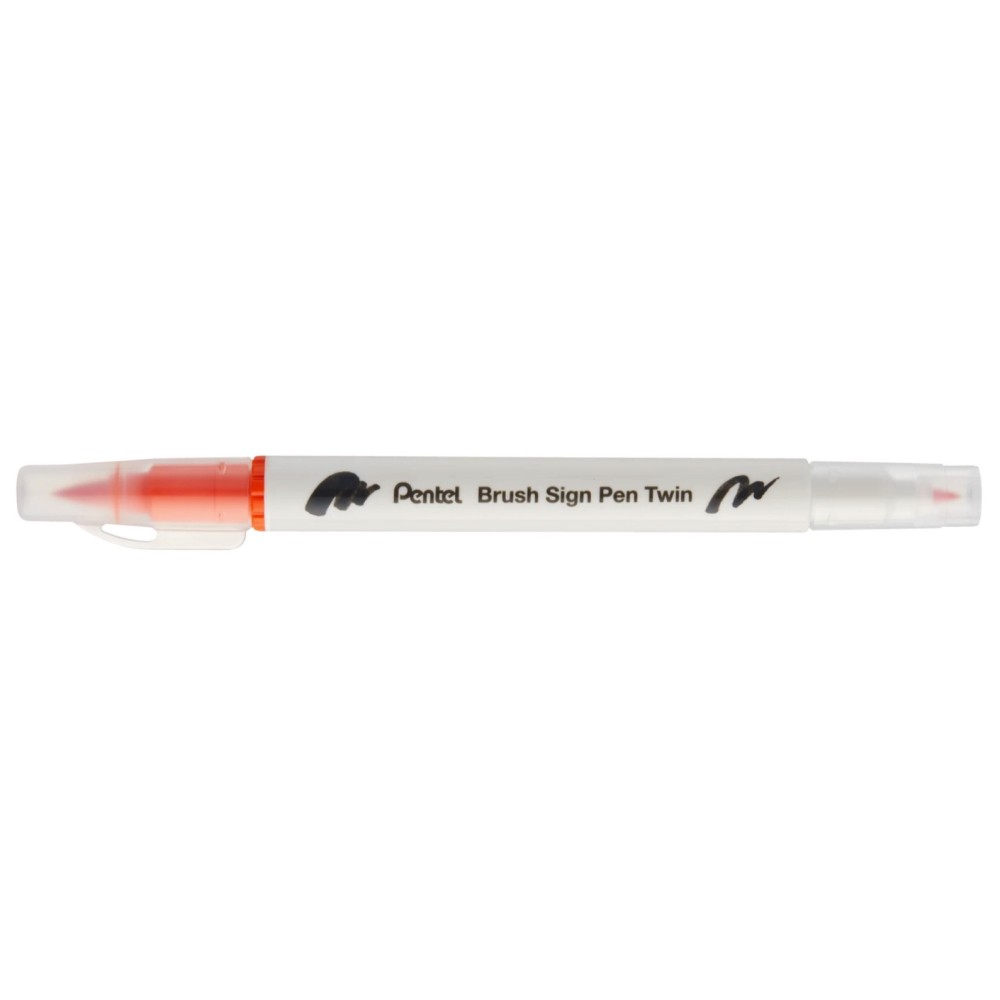 Double-sided marker Brush Sign Pen Twin - Pentel - orange