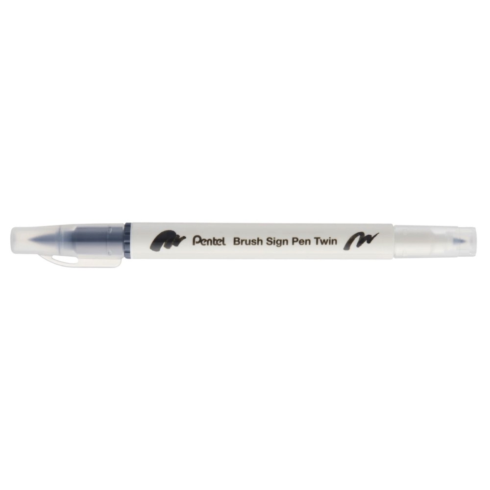 Double-sided marker Brush Sign Pen Twin - Pentel - light grey