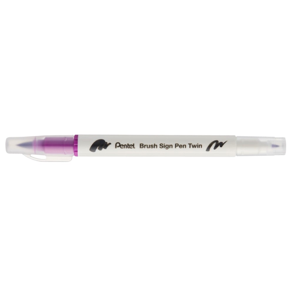 Dwustronny pisak pędzelkowy Brush Sign Pen Twin - Pentel - magenta