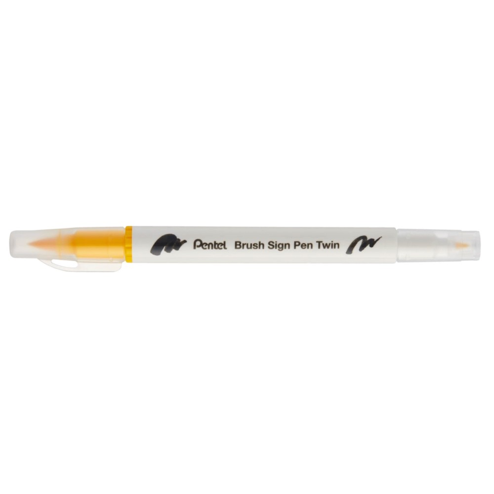 Double-sided marker Brush Sign Pen Twin - Pentel - yellow