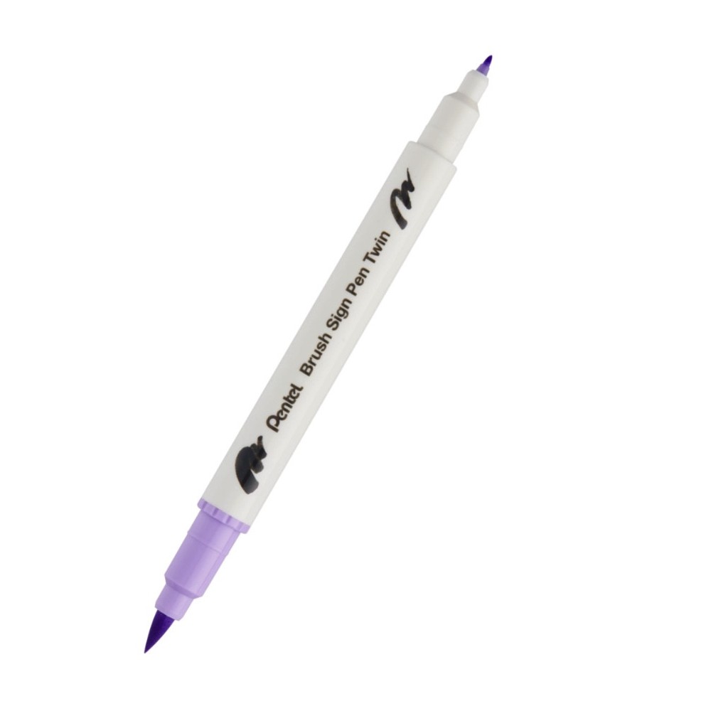 Double-sided marker Brush Sign Pen Twin - Pentel - heliotrop