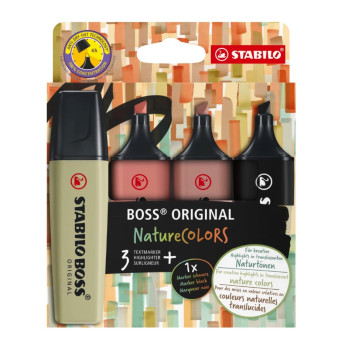 Set of Boss Original Nature Colors Highlighters 1 - Stabilo - 4 pcs.