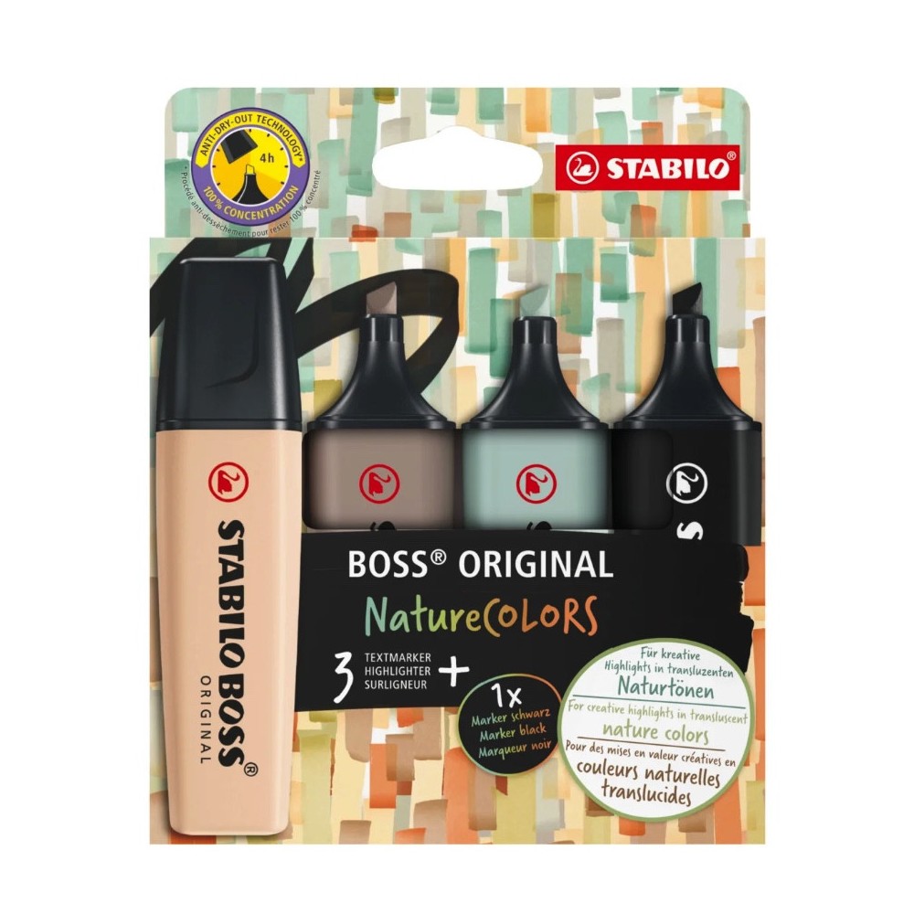 Set of Boss Original Nature Colors Highlighters 2 - Stabilo - 4 pcs.