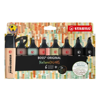 Zestaw zakreślaczy Boss Original Nature Colors - Stabilo - 8 sztuk