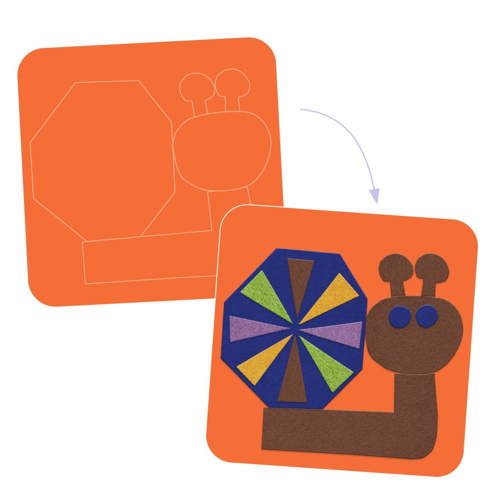 Set of felt pictures - Djeco - Little Creatures