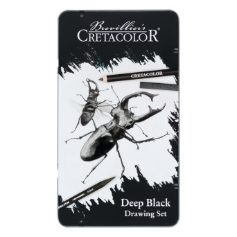 Zestaw do rysowania Deep Black Drawing Set - Cretacolor - 10 szt.