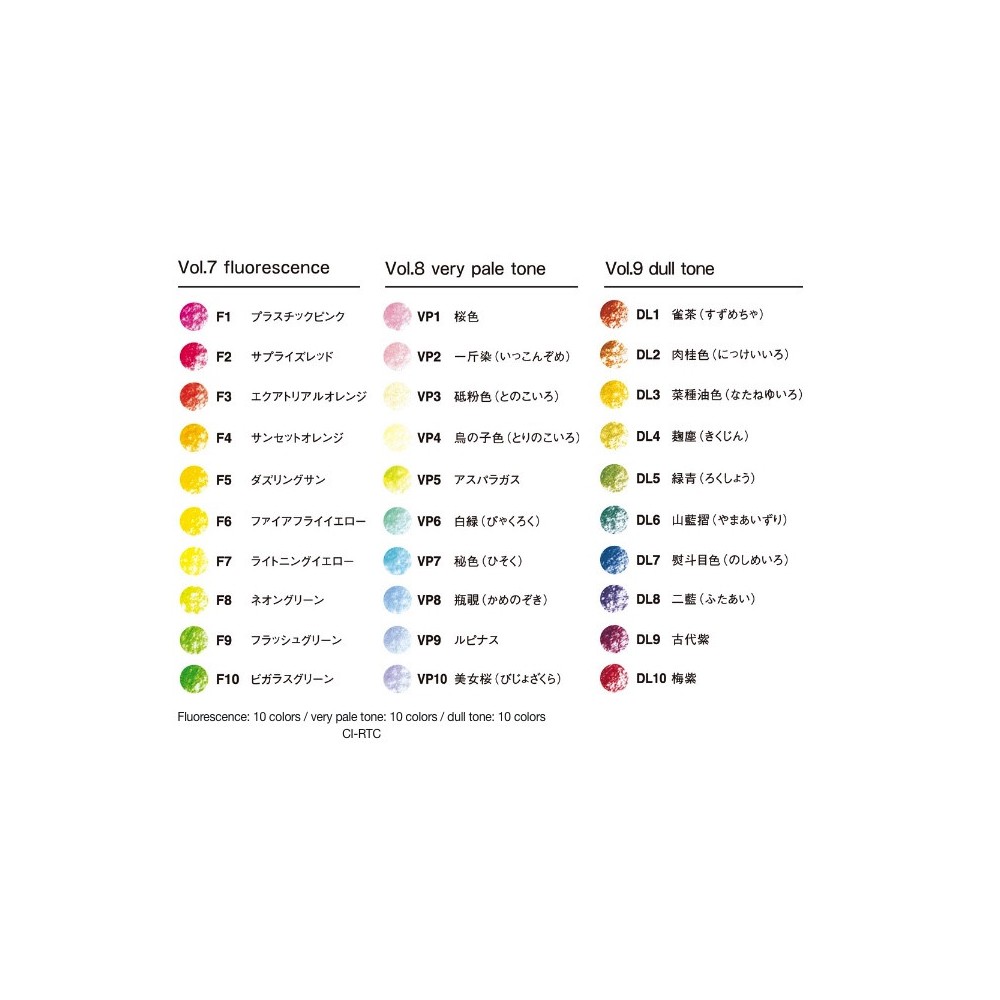 Set of color pencils Irojiten Vol. 8 - Tombow - 10 pcs.