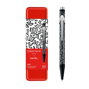 Długopis 849 Keith Haring z etui - Caran d'Ache - Black & White