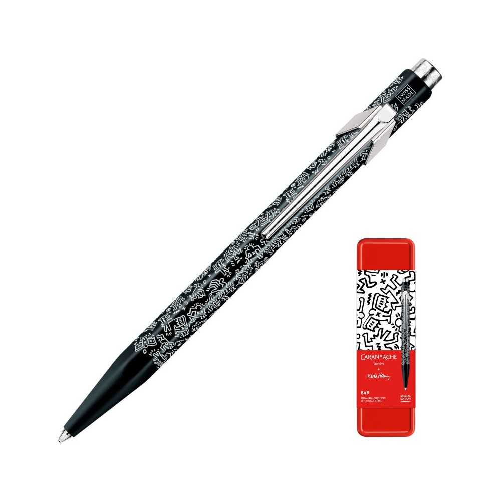 849 Keith Haring ballpoint pen with case - Caran d'Ache - Black & White
