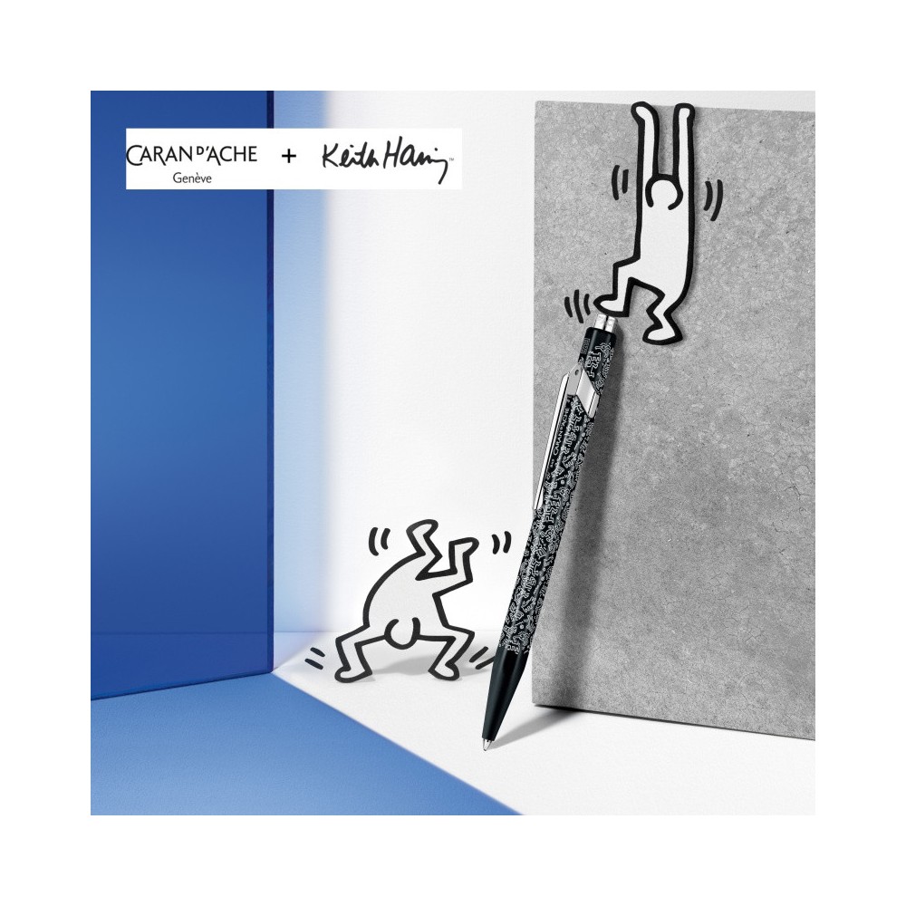 849 Keith Haring ballpoint pen with case - Caran d'Ache - Black & White