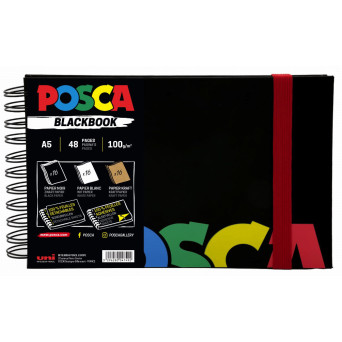 Szkicownik samoprzylepny Posca Blackbook A5 - Uni - 100 g, 48 ark.