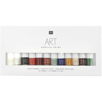 Set of acrylic paints ART Earthy Colors - Rico Design - 12 x 12 ml