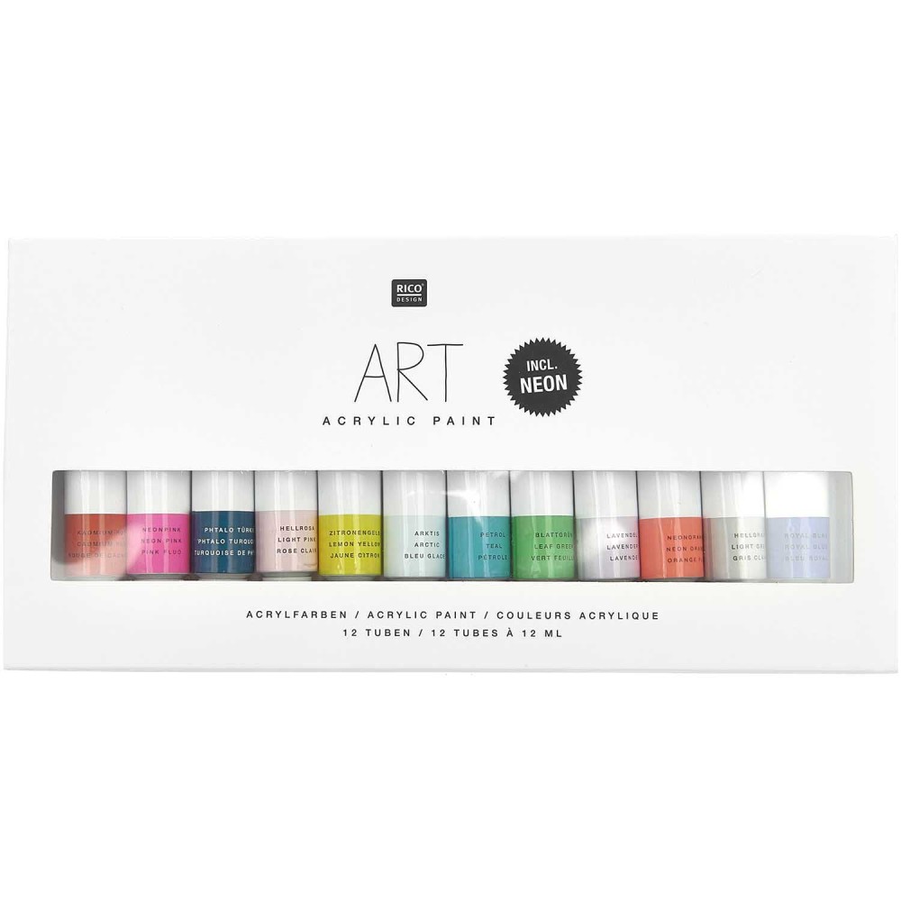 Set of acrylic paints ART Fashion - Rico Design - 12 x 12 ml