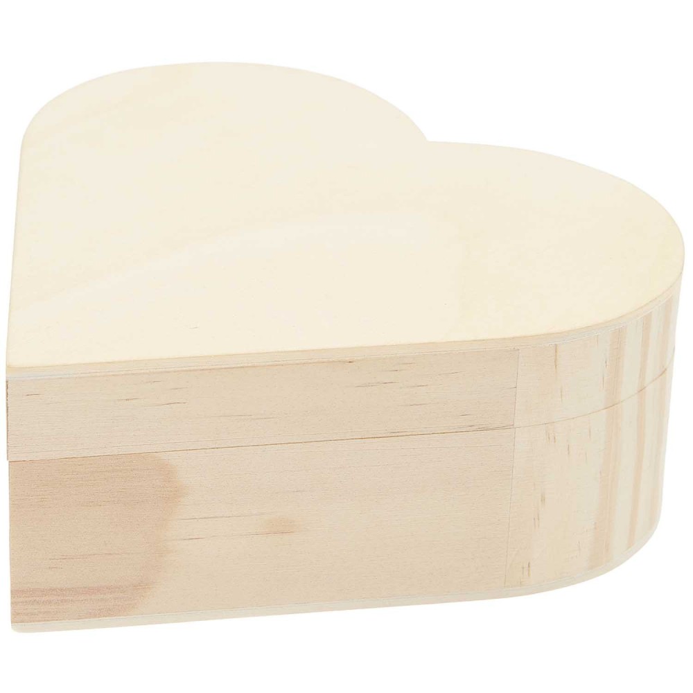 Pudełko drewniane, szkatułka Serce - Rico Design - 15 x 14,2 x 6 cm