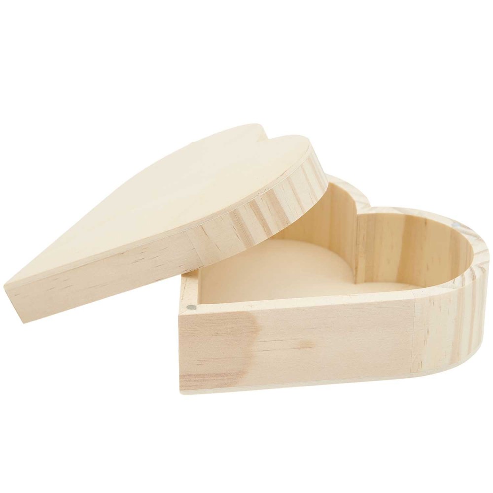 Wooden Heart box - Rico Design - 15 x 14,2 x 6 cm