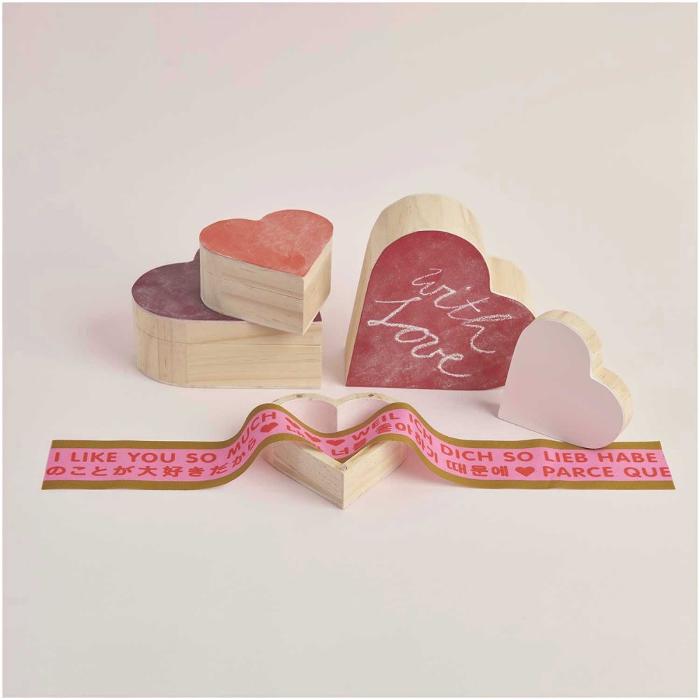 Wooden Heart box - Rico Design - 10 x 9,5 x 5 cm