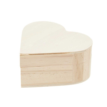 Wooden Heart box - Rico Design - 10 x 9,5 x 5 cm