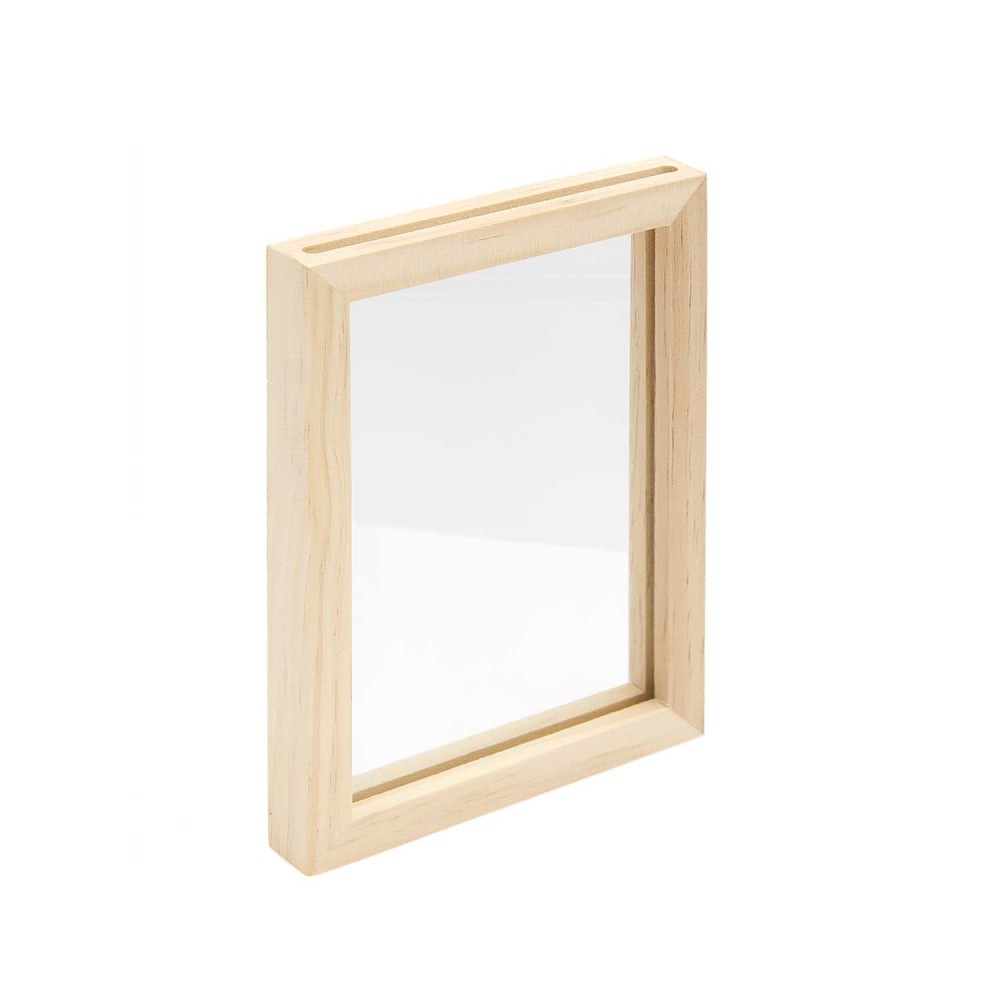 Wooden frame with glass insert - Rico Design - 10 x 13,5 x 1,5 cm