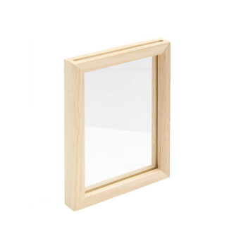 Wooden frame with glass insert - Rico Design - 10 x 13,5 x 1,5 cm