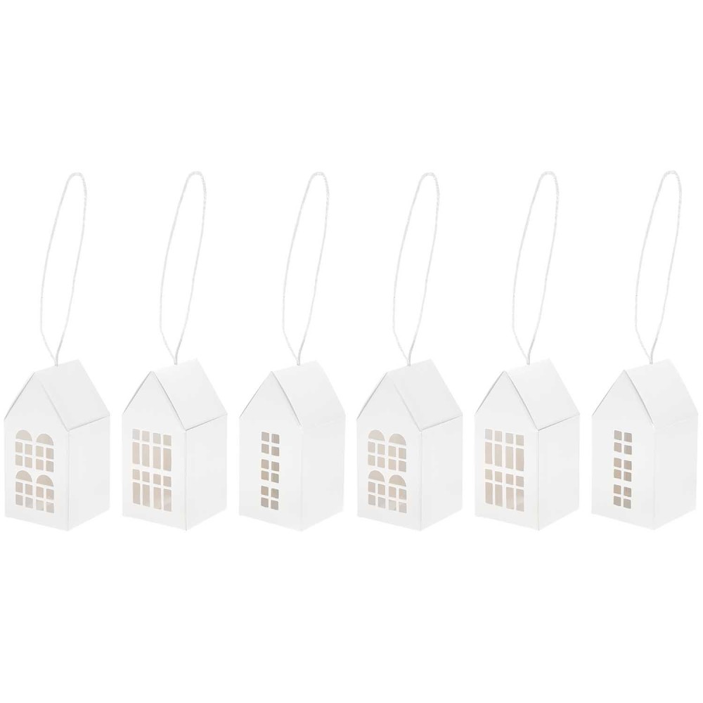 Set of paper houses - Rico Design - white, 6 pcs.